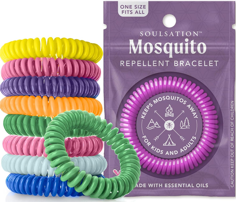 Mosquito Repellent Bracelets for Kids & Adults, Natural, 15 Pk