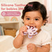 Baby Teething Toys for 3M+, Double Side Butterfly & Flower Teether,BPA Free