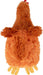 Interactive Squeaky Dog Toy - Crinkle Chicken, Brown