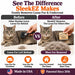 Cat Brush for Shedding - Deshedding Brush for Cats - Patented Grooming Tool for Removing Loose Fur, Undercoat & Hair - Made in USA - Works on Short, Medium & Long Coats