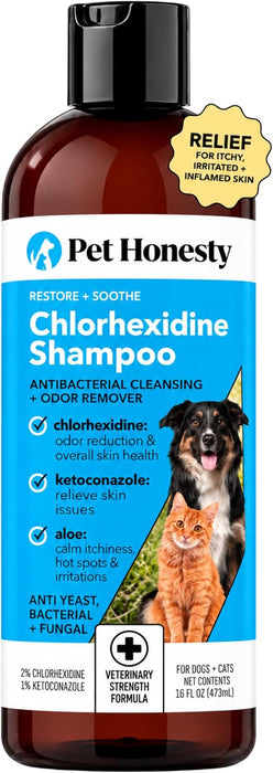 Chlorhexidine Dog Shampoo Itchy Skin Relief, Anti-Itch, 16oz