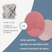 Cradle Cap Brush for Baby, 2 Pack, 2" x 2.5", Pink