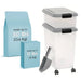 Airtight Rolling Pet Food Storage Container with Scoop