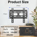 Fixed TV Wall Mount for 14-42" TVs Low Profile Wall Mount TV Bracket
