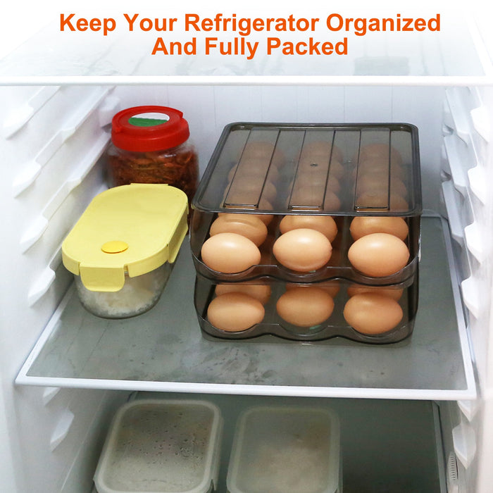 Double-Layer Rolling Egg Organizer