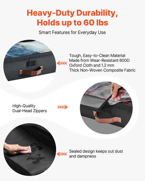 Two-Pack Rolling Under-Bed Storage Bins