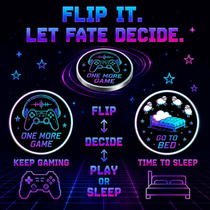 Gamer Gift for Men Boyfriend Husband Decision Coin Gaming Stuff Gamer Dad