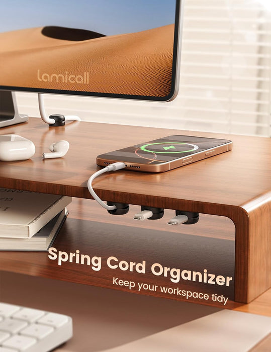 6 Pack Cable Clips, Compact Spring Cord Organizer Holder for Desk