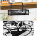 Under Desk Cable Management Tray, 15.7'' No Drill Steel Desk Cable Organizers, Wire Management Tray Cable Management Rac