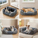 Rectangle Washable Orthopedic Dog Bed for Small, Medium and Large Dogs, Soft Calming, Sleeping Puppy Bed Durable Pet Cuddler with Anti-Slip Bottom, S (20"x19"x6")