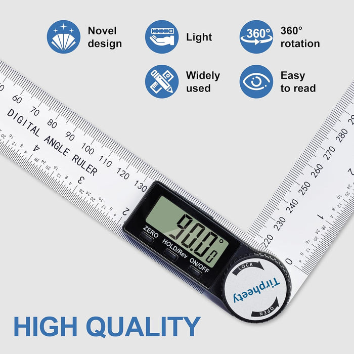 Digital Angle Finder Protractor, 7-Inch (200mm) Measuring Tool