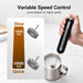InstaWhisk Upgraded Milk Frother with Variable Speed - Rechargeable Handheld Coffee Frother Wand with Detachable Whisks,