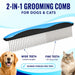 Deshedding Brush & Metal Comb Grooming Combo