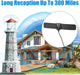 Digital Antenna for Smart TV Indoor,360°Reception,Support 4K 1080p, Antennas for Local Channels,Detachable Signal Amplifier-Signal Booster,10ft Coaxial HDTV Cable, Portable HD TV Antenna