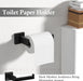 10-Pieces Matte Black Bathroom Accessories Set 23.6 Inch Towel Bar Set.