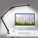 LED Desk Lamp with Clamp, Architect Desk Lamp with Dual Light and Adjustable Swing Arm, Clip-on Eye-Care 4 CCT Modes & 5