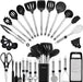 Kitchen Utensil Set-Silicone Cooking Utensils-33 Kitchen Gadgets & Spoons for Nonstick Cookware-Silicone and Stainless S