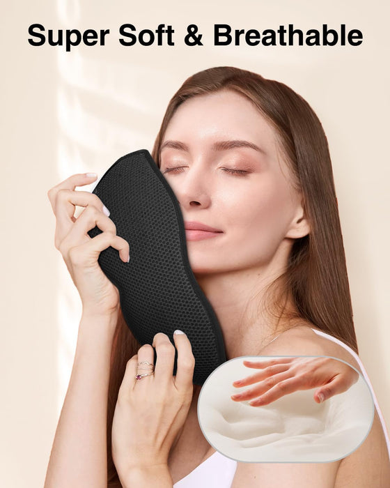 Sleep Mask for Side Sleeper, Eye Mask for Sleeping Women Men, Black