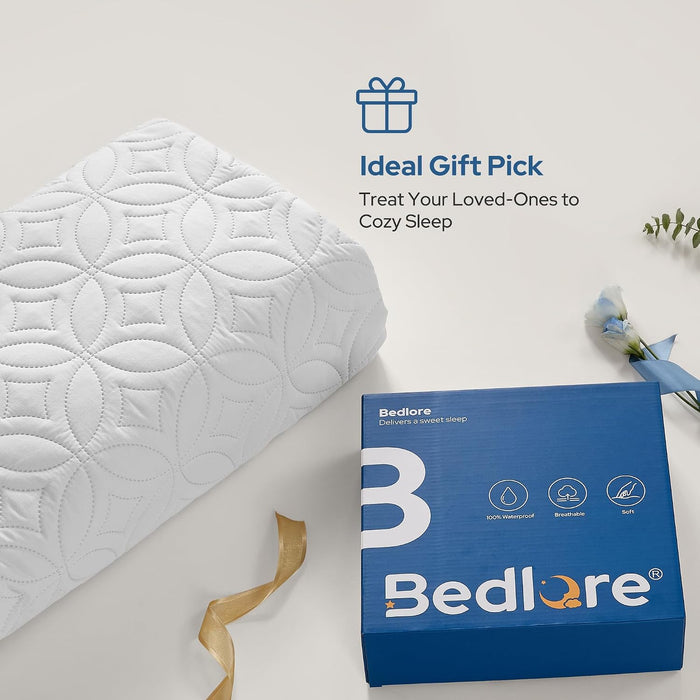 Waterproof Mattress Protector, Queen Size Mattress Pad Noiseless