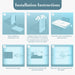 Waterproof Mattress Protector Queen Size, Zippered Mattress Encasement Bed Bug and Dust Mite Proof, Absorbent Six-Sided Mattress Cover