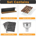 Wooden Lid Magnetic Spice Rack with 24 Jars, 216 Labels, 1 Steel Funnel for Refrigerator，Microwave Oven - Full Set of Sp