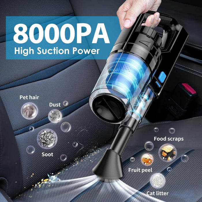 17pcs Car Detailing Kit Interior Cleaner, Car Interior Cleaning Kit with Handheld Car Vacuum, Car Detailing Brushes, Win