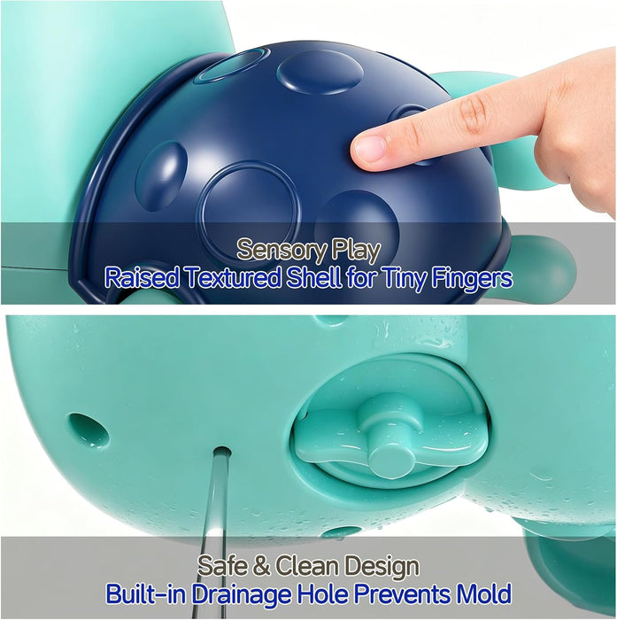 Baby Bath Toys for Kids Ages 1-3, Wind-Up Swimming Turtles, 3 Pack