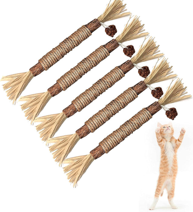Silvervine Sticks Cat Chew Toys for Indoor Cats Dental Care Teeth Cleaning, Natural Kitten & Cat Teething Toys for Health, Cat Chew Stick Suitable for All Breeds of Aggressive Chewers Cat