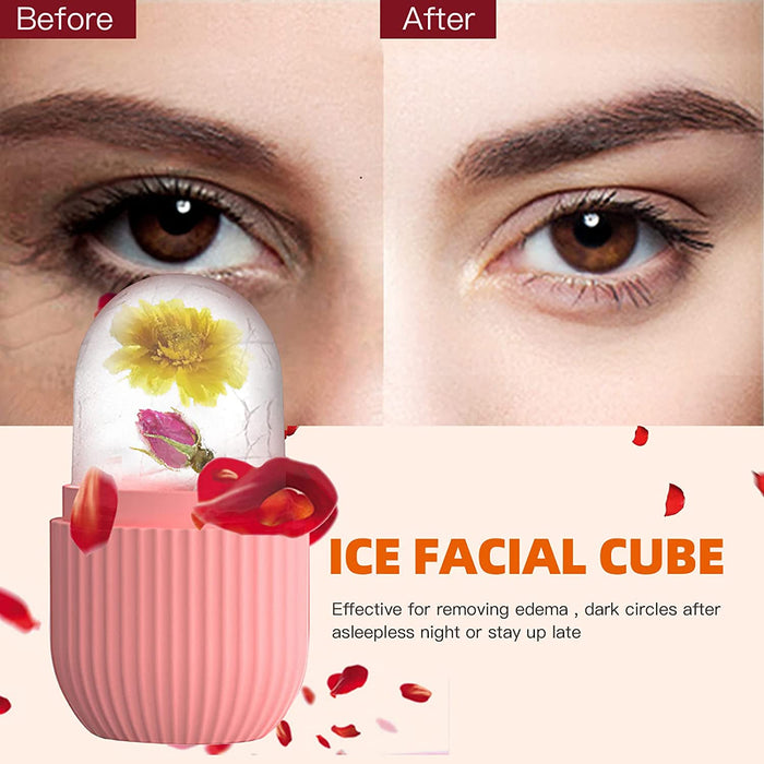 Ice Cube Roller Massager for Face, Eyes and Neck Naturally Conditioning and Skin Care,De-Puff Eye Bags,Reduce Migraine P