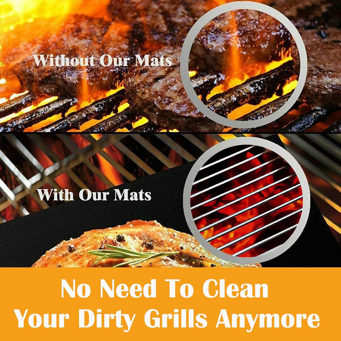 Grill Mats for Outdoor Grill, Grill Mat Non Stick Set of 5
