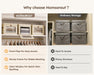 Storage Bins with Lids - Closet Organizer with Front Opening