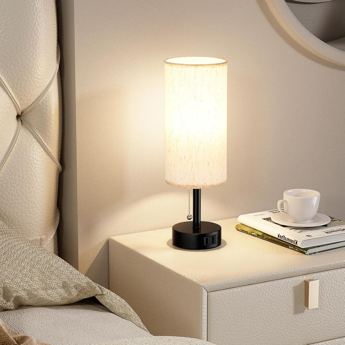 Bedside Table Lamps Set of 2 - Small Nightstand Lamp for Bedroom