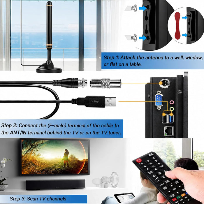 TV Antenna for Smart TV Indoor, Digital TV Antenna for Local Channels
