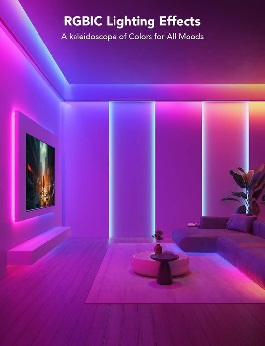 Govee 16.4ft RGBIC LED Strip Lights, LED Lights for Bedroom, APP Control