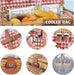 Wicker Picnic Basket for 2, Insulated Picnic Basket - Red Check