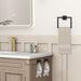 5 Piece Bathroom Towel Holder - 15.7 Inch Towel Bar - Matte Black