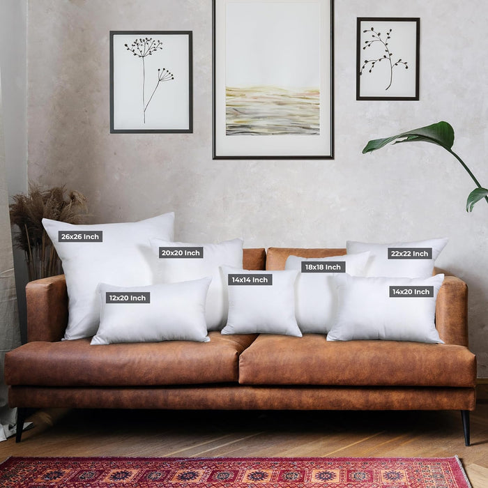 Throw Pillows, Decorative 18x18 Pillow Inserts, Set of 4