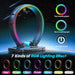 RGB Headphone & Controller Stand with 9 Light Modes - Foldable Controller Hanger for Desk - Earphone Stand with Cable Or