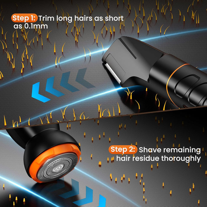 Manscape Upgraded Body & Pubic Hair Trimmer for Men, Waterproof Ball Shaver