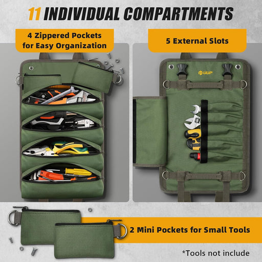 Tool Bag Roll Up,  Heavy Duty Portable Soft Tool Storage Gifts for Men
