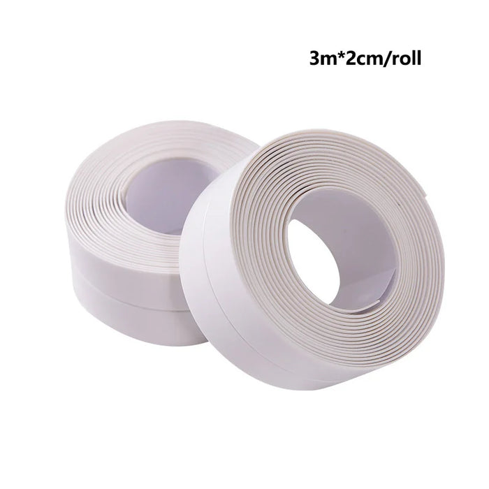 Self-Adhesive Sink Edge Sealing Tape — White, 1 m × 2 cm