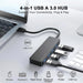 USB 3.0 Hub, 4-Port Multiple USB A Splitter for PC/Laptop/Desktop 0.8ft