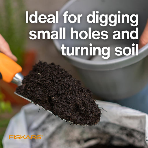 Fiskars Ergo Garden Trowel, Heavy Duty Hand Tool for Digging and Planting