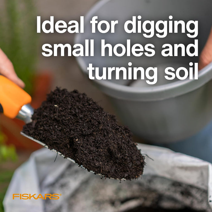 Fiskars Ergo Garden Trowel, Heavy Duty Hand Tool for Digging and Planting