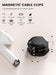 6 Pack Magnetic Cable Clips, Cable Smooth Adjustable Cord Organizer Holder, Hide Phone Charging Cable Keeper, Strong Adhesive Wire Charger Holder for Nightstand, Desk, Car, Office Supplies