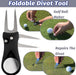 7Pcs Golf Accessories Kit, Include Golf Club Cleaner Towel Ball Bag Divot Tool Score Counter Range Chart Card Tee Elevat