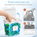 Laundry Pods Container with Pop-up Lid, 0.72+0.5 gal, 3 Pcs
