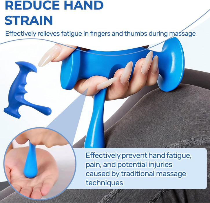 3PCS Thumb Saver Massage Tools,Manual Deep Tissue Massage,Set Include 1 Green Thumb Protector Tool & 1 Trigger Point Pressure Massager & 3-Legged Massage Knobs (3 Pcs)