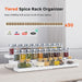 Expandable Spice Rack Organizer for Cabinet - 3 Tier Adjustable Cabinet Spice Organizer Easy Visibility - Spice Organize