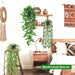 4Pcs Fake Hanging Plants with Lush Cascading Greenery